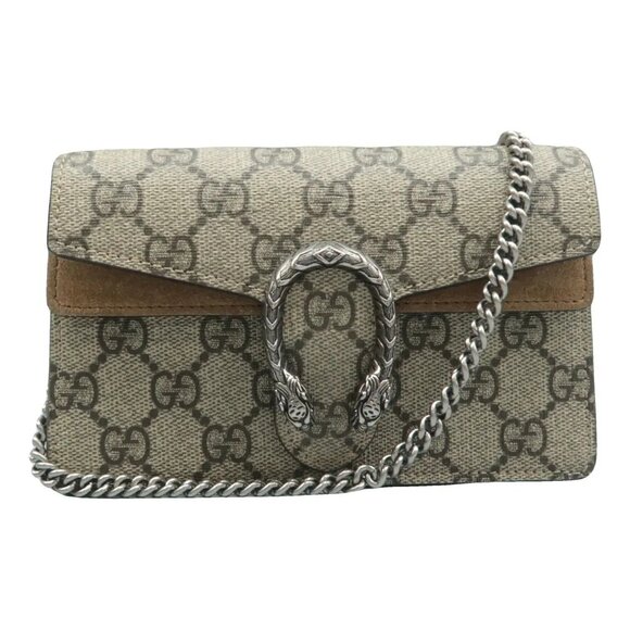 GUCCI Dionysus Mini Brown GG Canvas Shoulder Bag 1072-061825